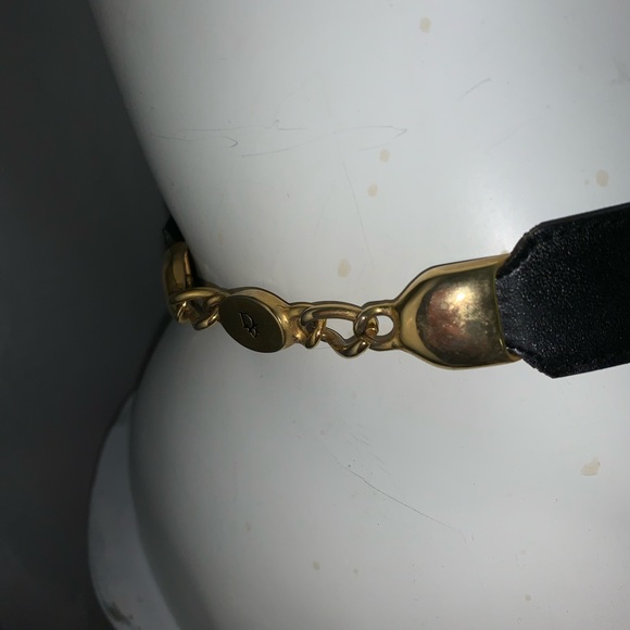 DIOR size M/L 29"-33" black leather chainlink BELT - Picture 15 of 15